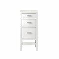 James Martin Vanities Addison 15in Base Cabinet, Glossy White w/ 3 CM Eternal Jasmine Pearl Quartz Top E444-BC15-GW-3EJP